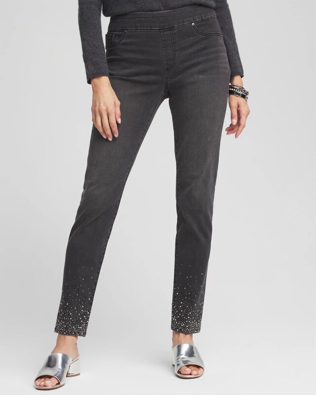 Embellished Pull-On Ankle Jeggings - image 1